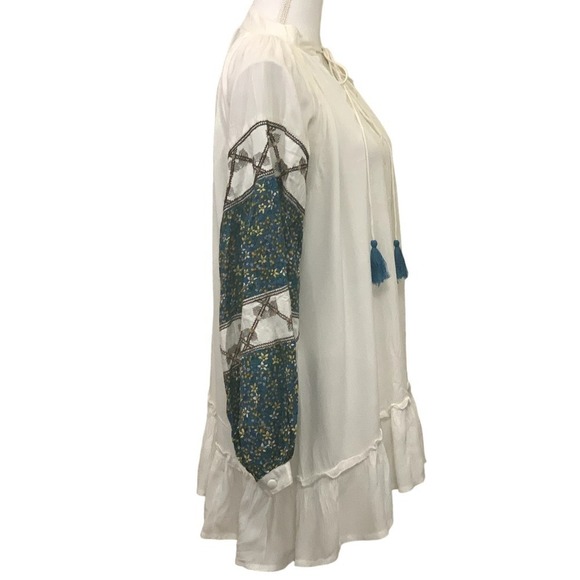 NWT Anandas Collection multimedia top, extra large, tiered, bohemian, hippie - Picture 2 of 9